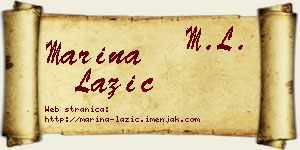 Marina Lazić vizit kartica